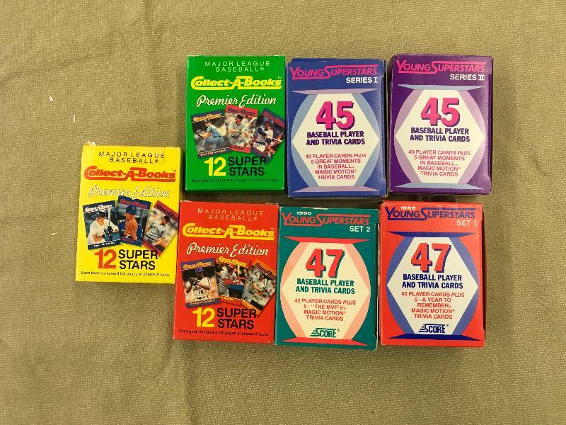 7 Miniature Baseball Card Sets - Including Complete Collect-A-Books