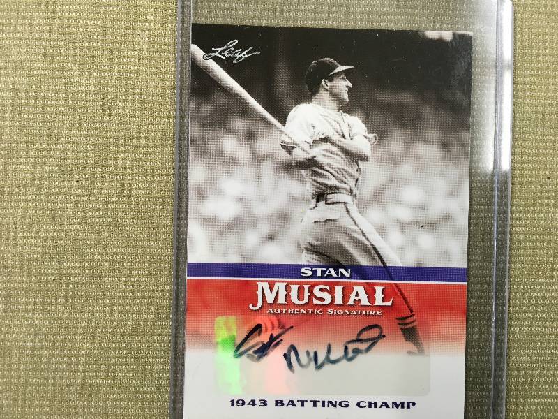 Leaf Authenticated Signed Stan Musial Card