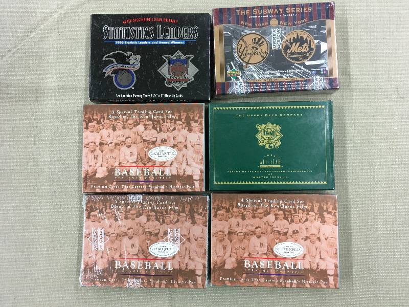 6 Small Baseball Card Sets - Two Unopened