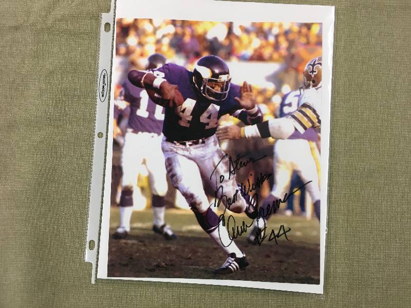 Signed Chuck Foreman Photo
