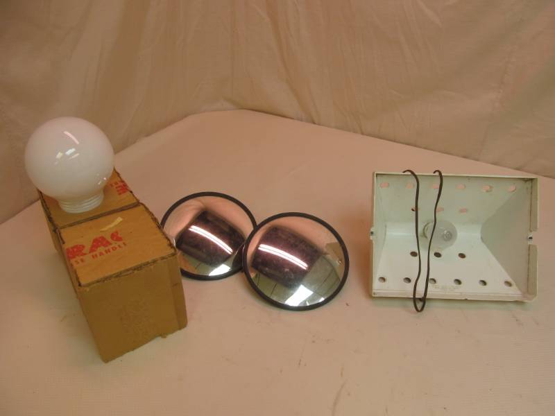 lot 49 image: mirror, globe, heat lamp