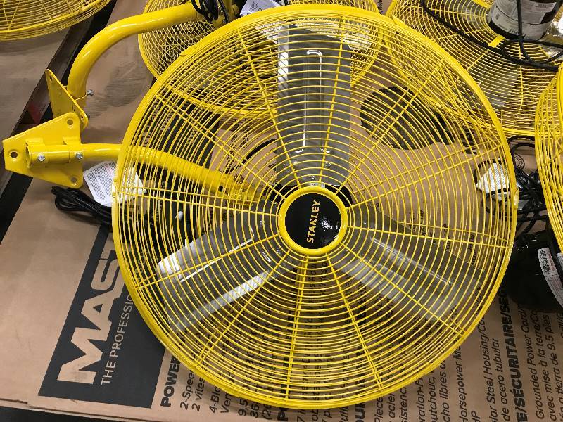 lot 51 image: STANLEY 24 High Velocity Oscillating Wall Mount Fan