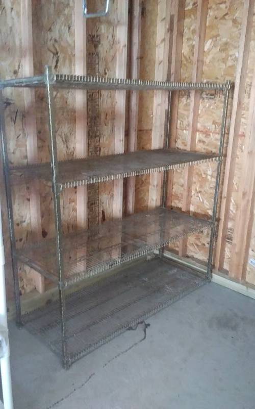 lot 13 image: Cari-All Metal Shelf Unit 24x60x72