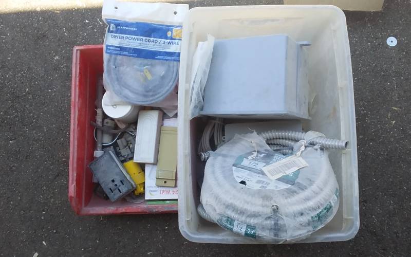 lot 45 image: Conduit, Electrical Plugs, Dryer Cords, More