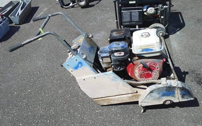 lot 105 image: Target 12-Inch Walk Behind Concrete Saw - Works