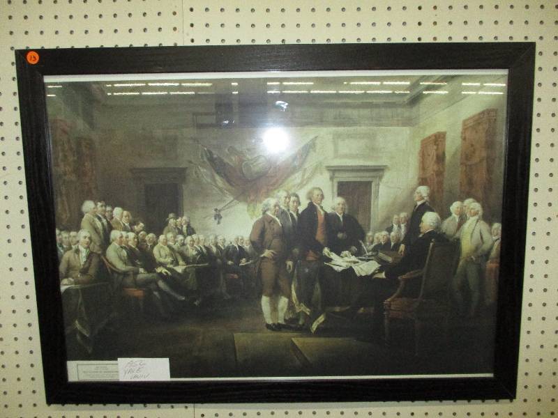 lot 13 image: Signing of Declaration from Yale University 1956