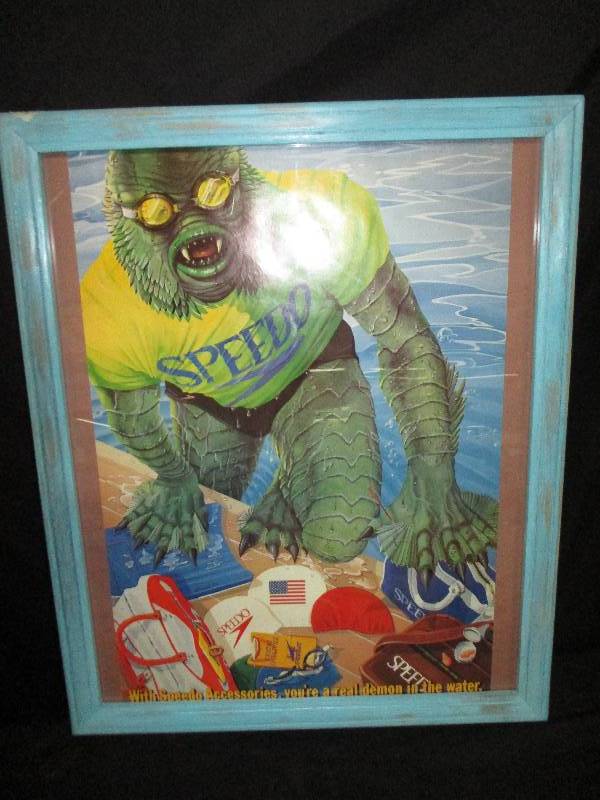 lot 22 image: 26x 32 Framed 1970s Rare Speedo Poster