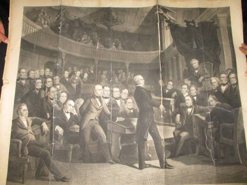 lot 53 image: Authentic 1850 Senate Engraving