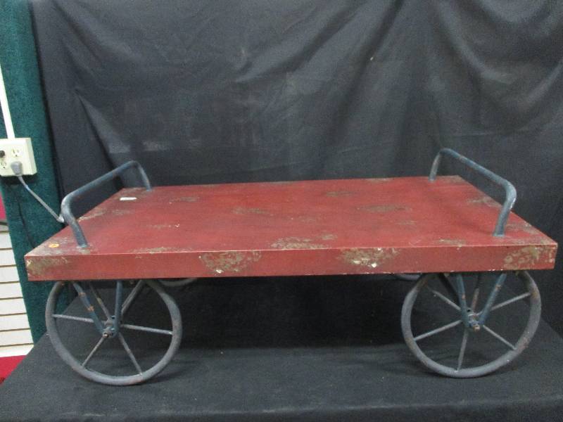 lot 64 image: Metal Cart  42 x 17 x 23 High