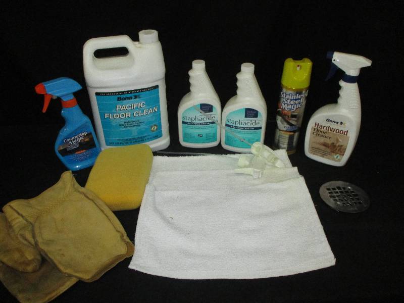 lot 65 image: Floor Cleaner, Sponge, MERSA Killer Staffiside