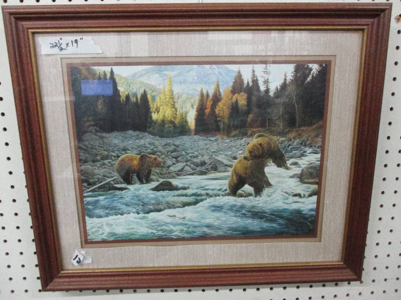 lot 88 image: Bear Picture 22 12 x 18 12 Manuel Mansanarez Jr.1986
