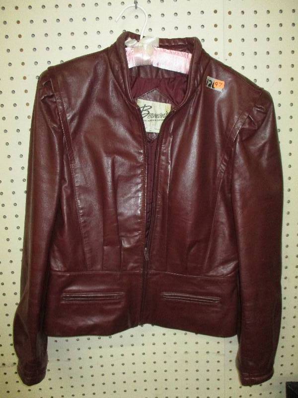 lot 97 image: Bermans Leather Coat Size 12