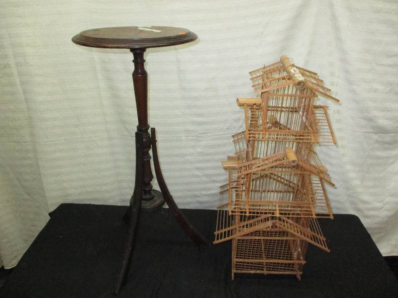 lot 141 image: Plant Stand and Bird Cage