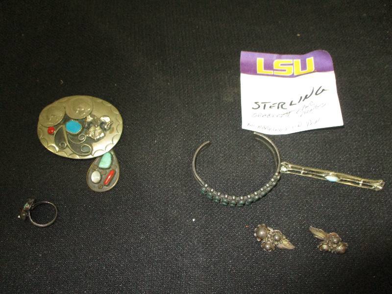 lot 142 image: Sterling Silver and a Buckle that looks sterling no markings