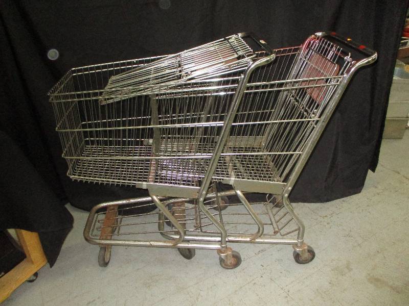 lot 152 image: 2 Smaller Shopping Carts that nest Together