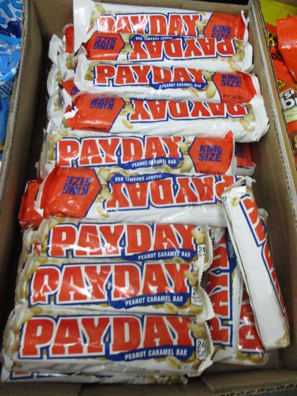 lot 168 image: 31 Payday Candy bars