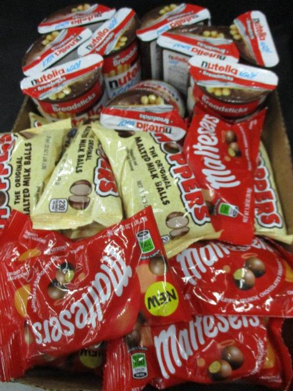 lot 171 image: 29 Packs of Maltes, Whoppers and Nutella Snack packs