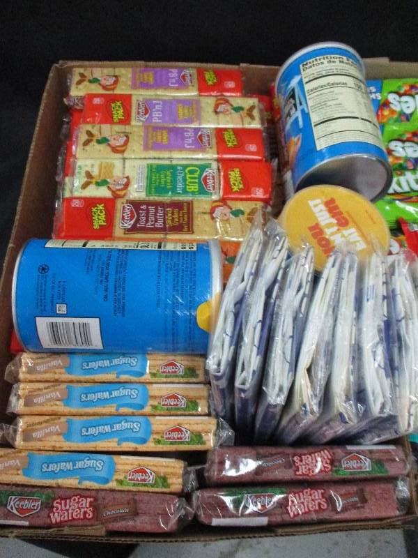 lot 184 image: 51 Variety of popcorn, pringles cookies and more