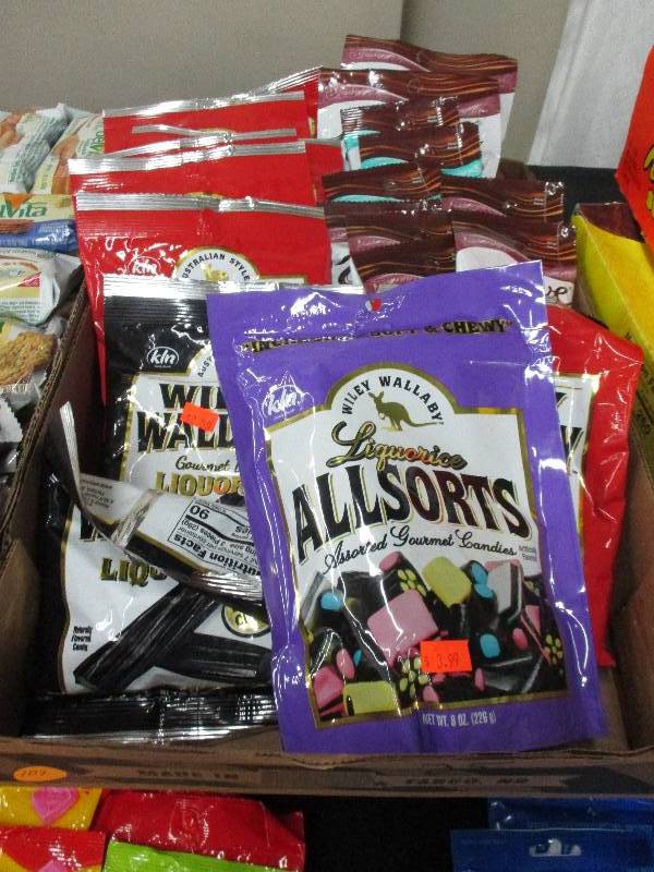 lot 189 image: 25 Packs of Australian Licorice and Dove Nuts