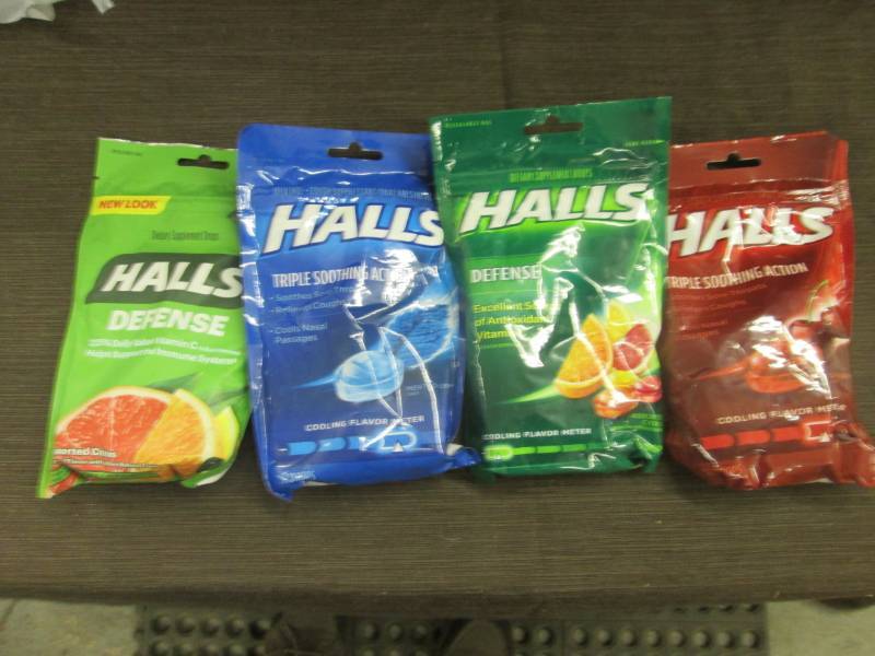 lot 41 image: 2 Bags Halls Cough Drops...