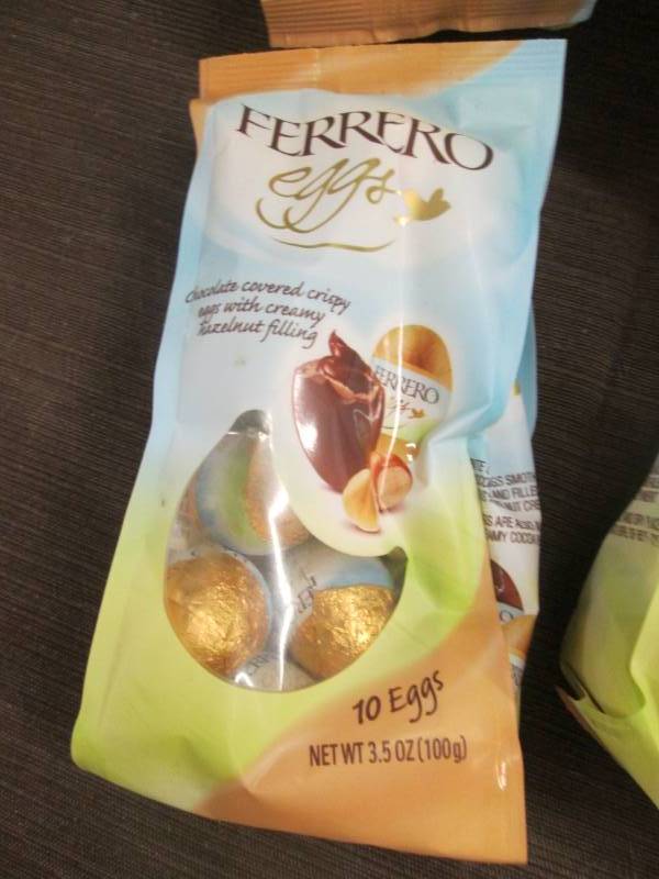 lot 71 image: 6- 3.5 oz Bags Ferrero Eggs...