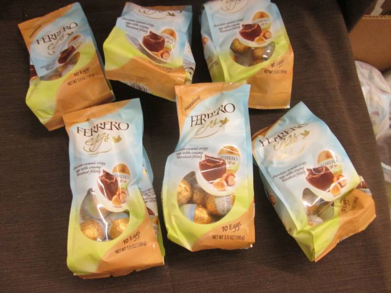 lot 72 image: 6- 3.5 oz Bags Ferrero Eggs...