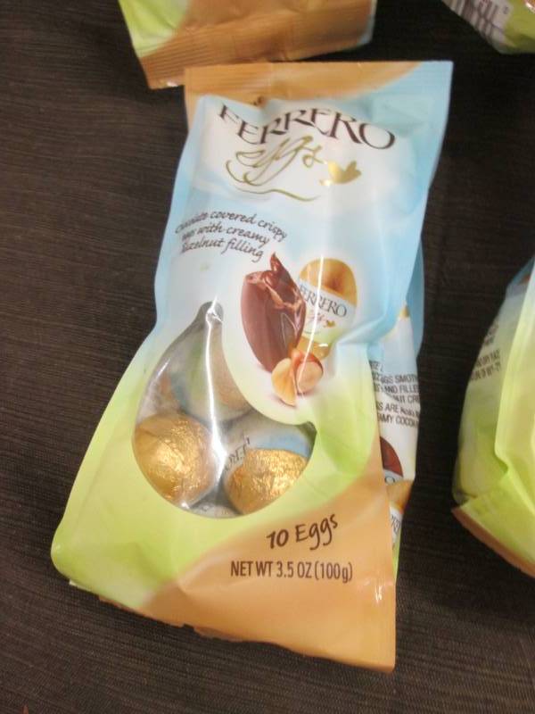 lot 73 image: 6- 3.5 oz Bags Ferrero Eggs...