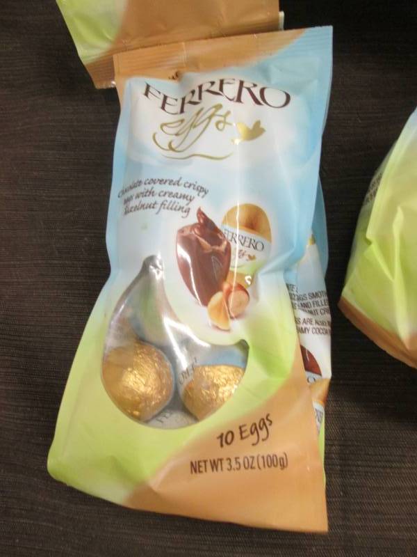 lot 75 image: 6- 3.5 oz Bags Ferrero Eggs...