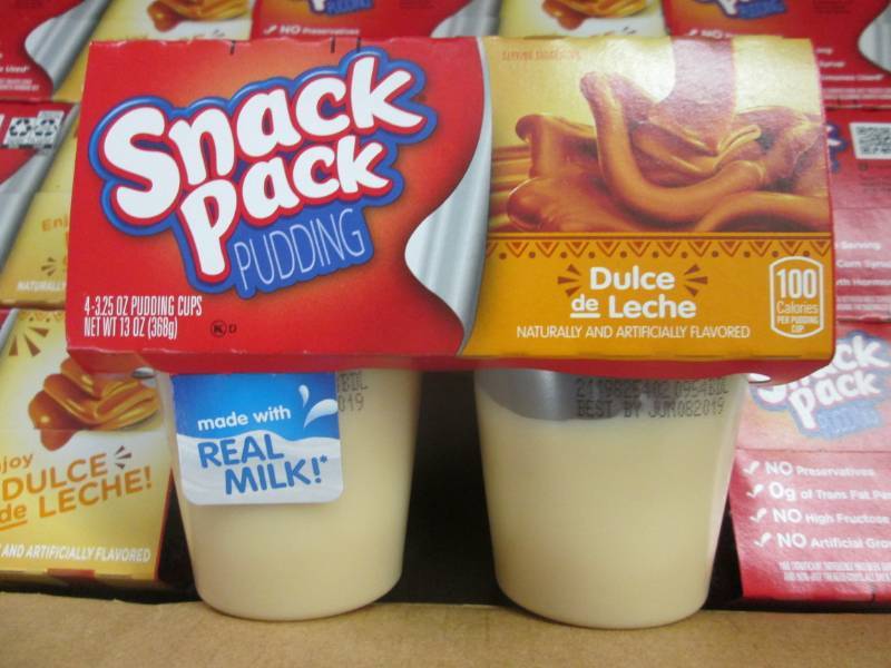 lot 107 image: Case of 12- 43.25 pks Snack Pack P...