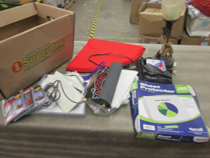 lot 123 image: Antler Lamp, Office products- envel...