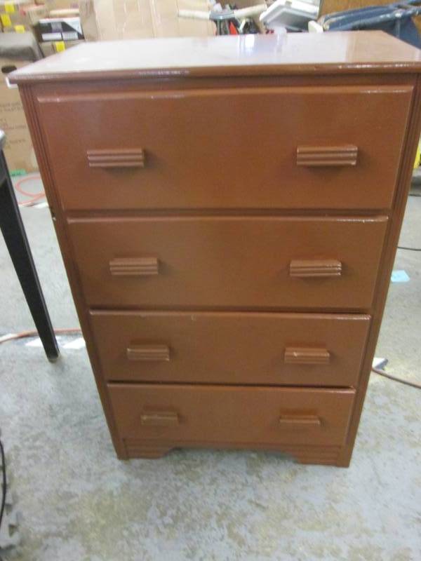 lot 134 image: Painted 4 Drawer Chest...