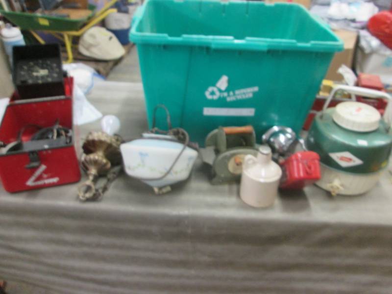 lot 141 image: Fish Tracker, Coleman Thermos, Lant...