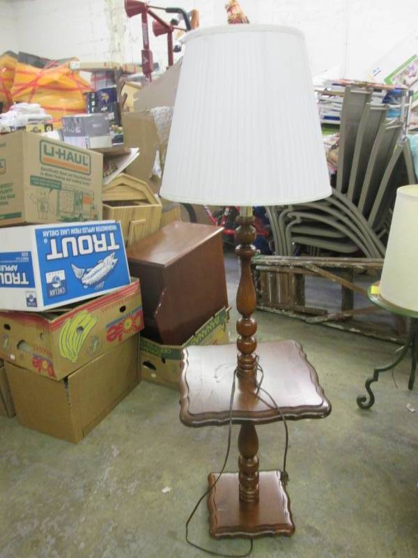 lot 149 image: Floor Lamp with Table...