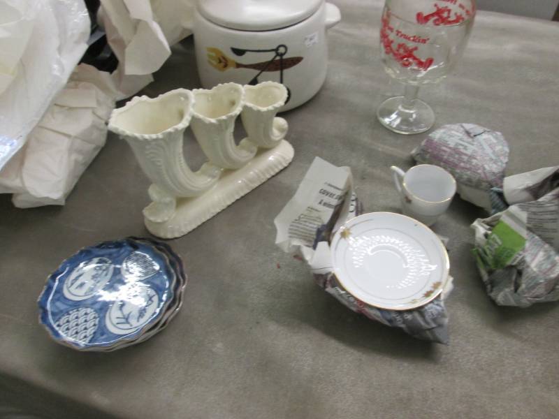 lot 201 image: Tea CupsSaucers, Patio Serverr, Va...