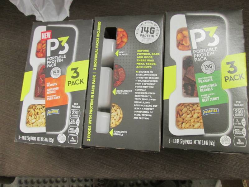 lot 230 image: 3- 3 pks - 1.8 oz Portable Protein ...
