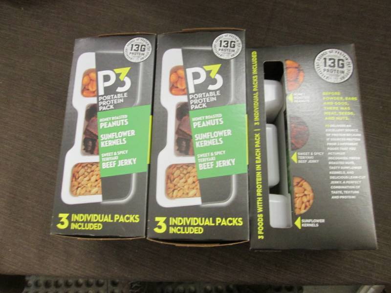 lot 231 image: 3- 3 pks - 1.8 oz Portable Protein ...