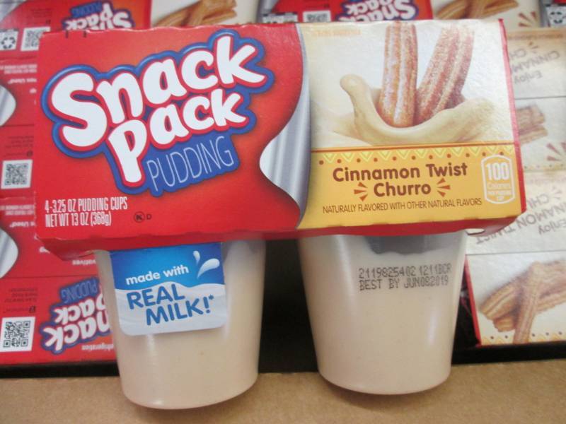 lot 260 image: Case of 12- 43.25 pks Snack Pack P...