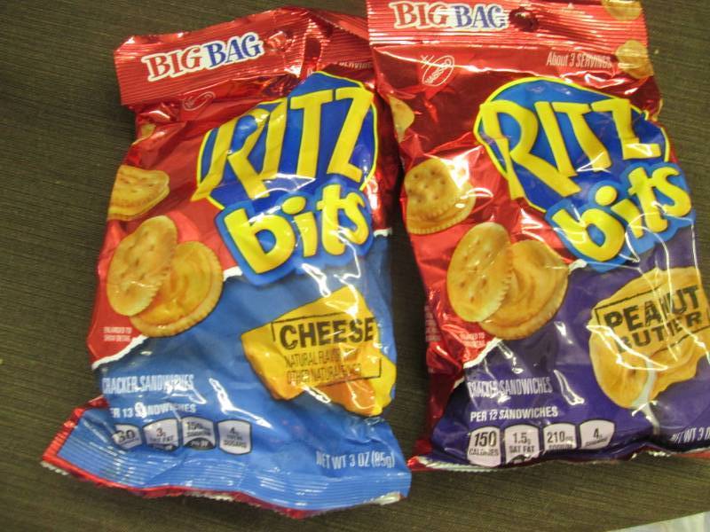 lot 287 image: 12- 3 oz Bags Ritz Bits Cracker San...