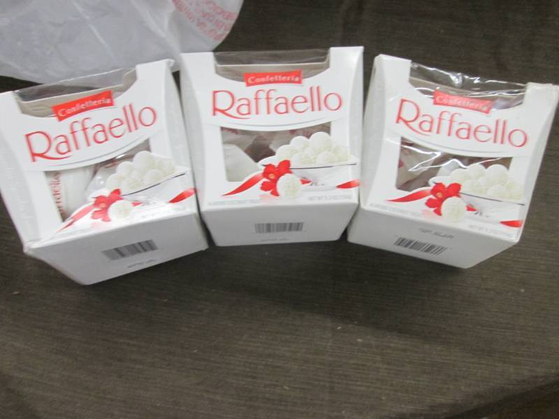 lot 313 image: 3- 5.3 oz Raffaello Almond Coconut ...