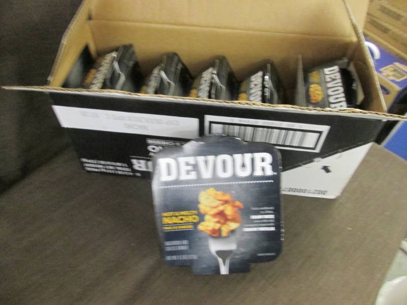 lot 345 image: Case of 6- 4 oz pks Devour Hot & Me...