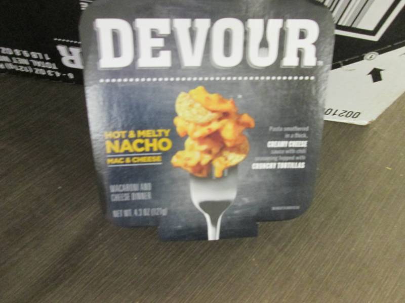 lot 346 image: Case of 6- 4 oz pks Devour Hot & Me...