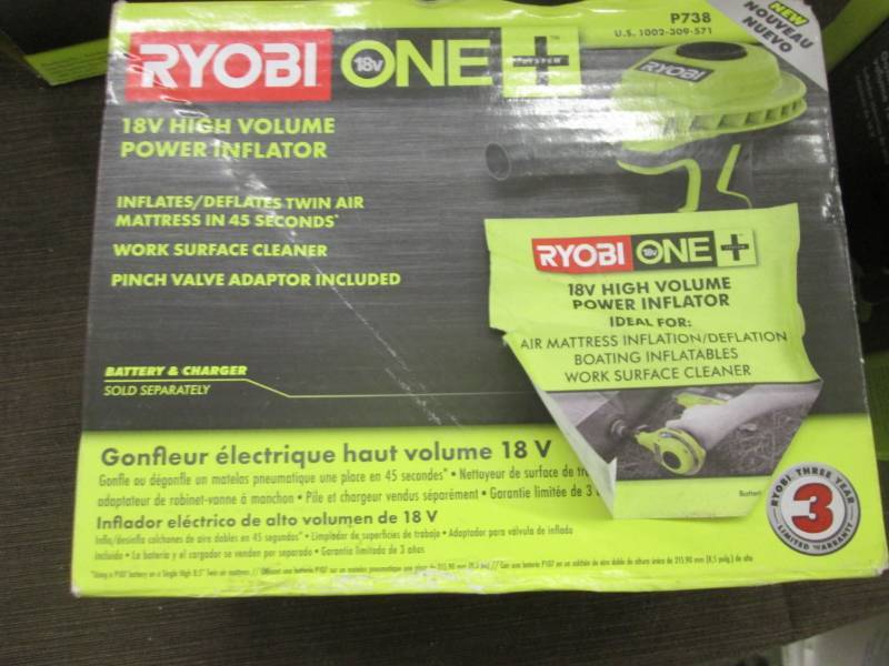 lot 365 image: Ryobi 18-Volt ONE Cordless High Vo...