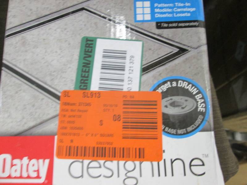 lot 387 image: Oatey Designline 6 in. x 6 in. Squa...