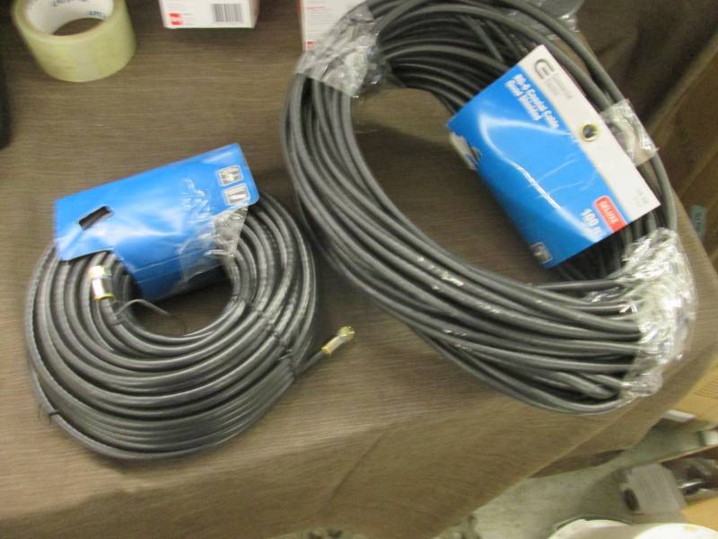 lot 410 image: 2 Commercial Electric 100 ft. RG-6 ...