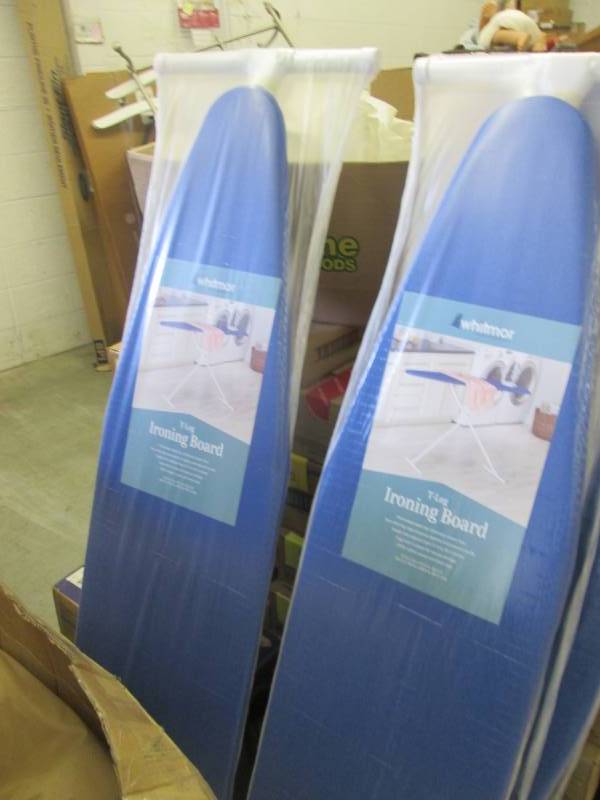 lot 418 image: Lot of 2 Whitmor Mesh Ironing Board...