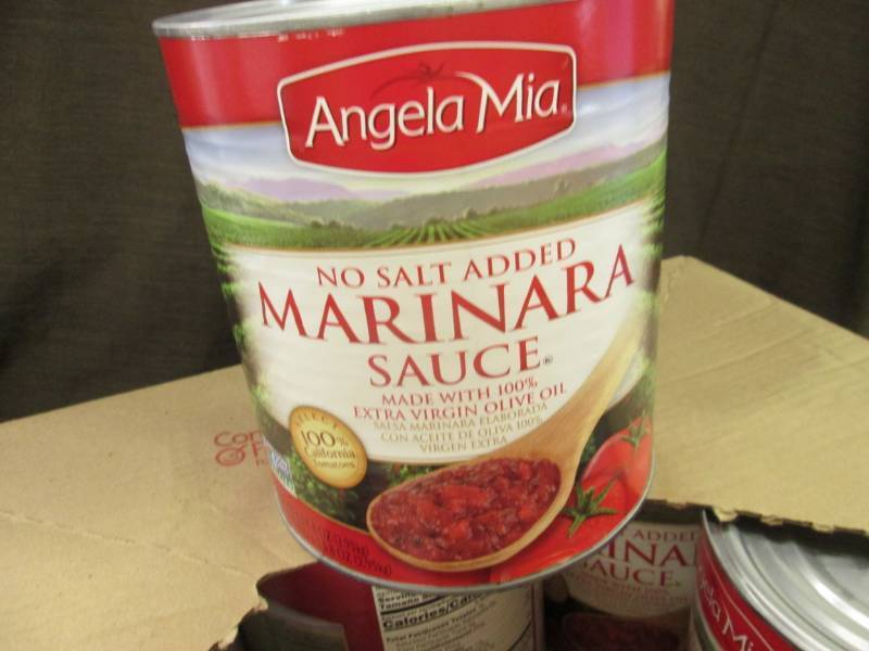 lot 426 image: Case of 6- 6.5 lb Cans of Angela Mi...