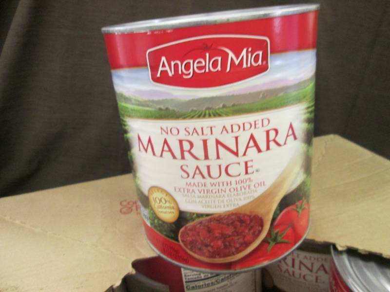 lot 427 image: Case of 6- 6.5 lb Cans of Angela Mi...