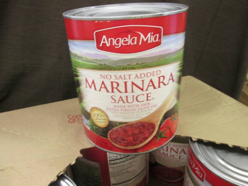 lot 428 image: Case of 6- 6.5 lb Cans of Angela Mi...