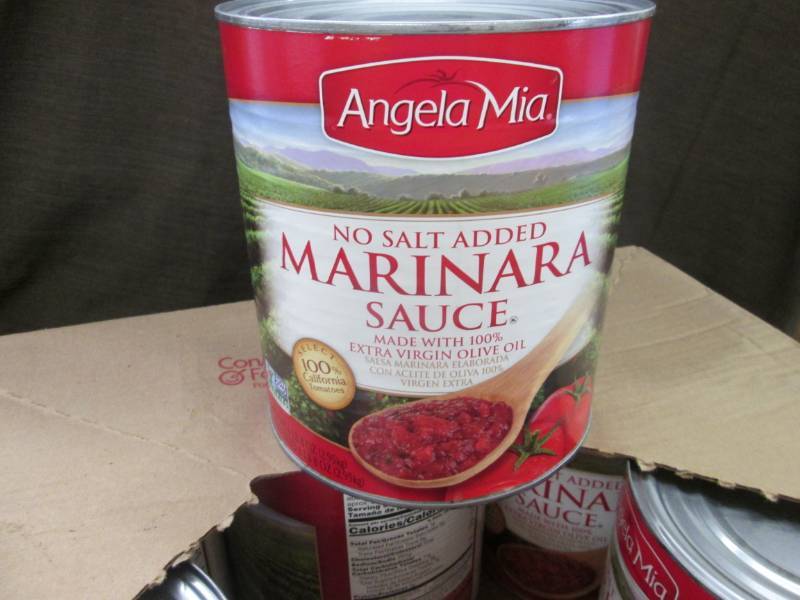 lot 429 image: Case of 6- 6.5 lb Cans of Angela Mi...