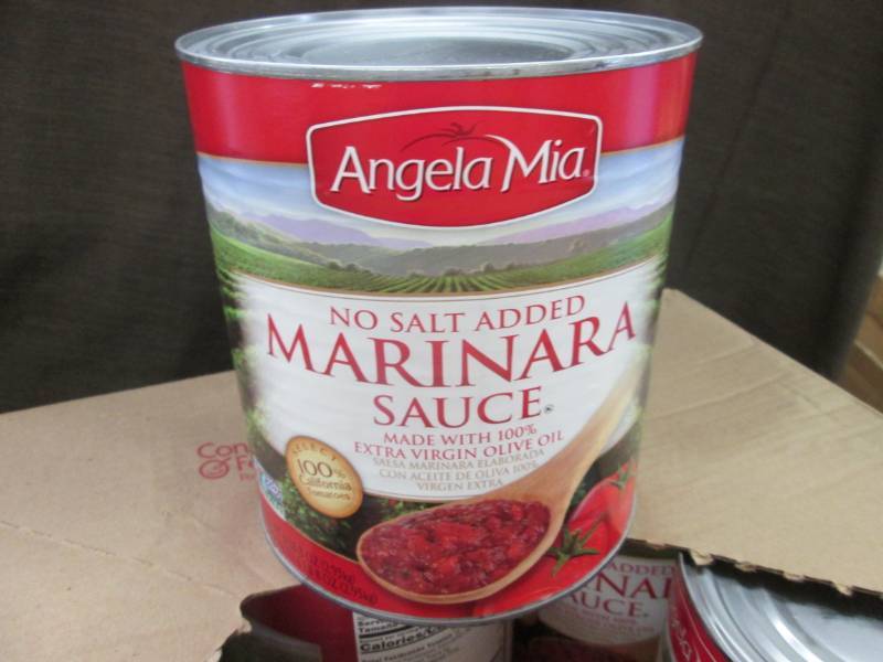 lot 431 image: Case of 6- 6.5 lb Cans of Angela Mi...